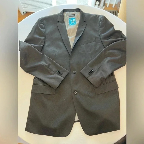 Marc Ecko Men 44L Gray 2-Button Blazer Jacket - Picture 7 of 9